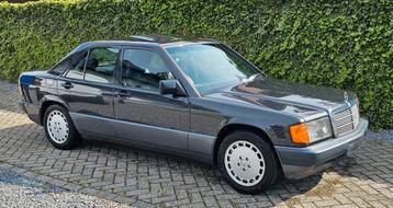 Mercedes 190D 2.5 Turbo, Autos, Cuir, Boîte manuelle, Autres couleurs, Noir