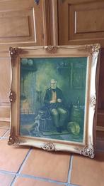 Olieverfschilderij, oude visser, Ophalen