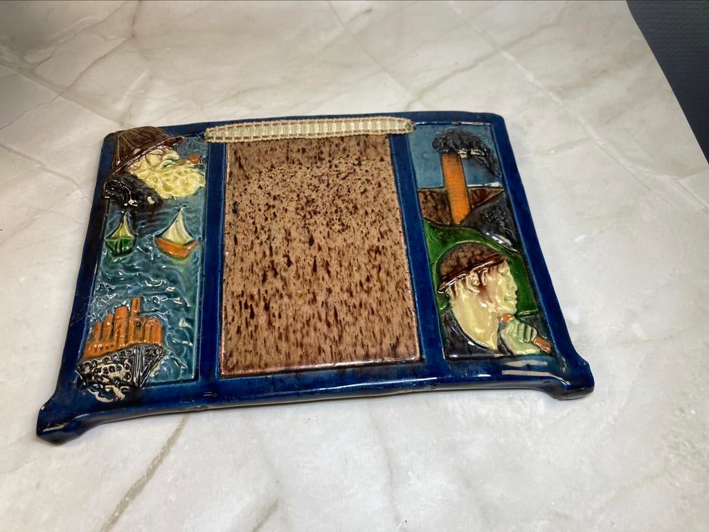 Maritieme scène van de Balearen Decoratieve keramische tegel, Antiek en Kunst, Antiek | Keramiek en Aardewerk, Ophalen of Verzenden