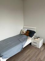 Eenpersoonsbed wit met goede lattenbodem, Huis en Inrichting, Ophalen, Gebruikt, 90 cm, Eenpersoons