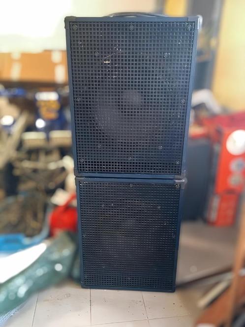 2 basreflexbehuizingen 600 watt 8 ohm, Audio, Tv en Foto, Luidsprekerboxen, Gebruikt, Front, Rear of Stereo speakers, 120 watt of meer