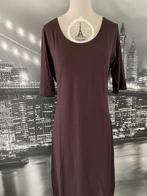 prachtig bruin - bordeaux kleedje - Cora Kemperman - 42, Kleding | Dames, Jurken, Bruin, Verzenden, Maat 42/44 (L), Onder de knie