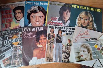 Lot 110 x 7" Frans lied op vinyl 45 RPM beschikbaar voor biedingen