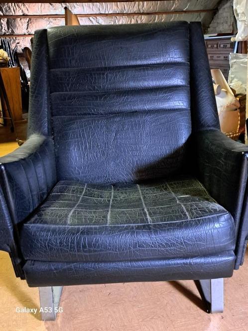 Fauteuil 2 pièces, Maison & Meubles, Fauteuils, Utilisé, Cuir, Enlèvement