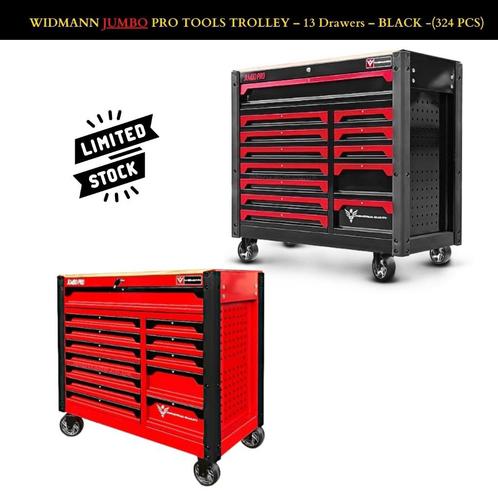 WIDMANN JUMBO PRO tools trolley  - 13 Tiroirs - 324pcs, Bricolage & Construction, Boîtes à outils, Neuf, Enlèvement ou Envoi