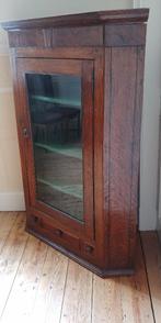 VENTE Armoire d'angle murale chêne acajou britannique 19e, Avec tiroir(s), Chêne, Moins de 150 cm, Enlèvement