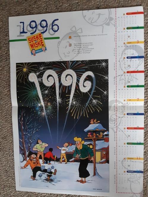 Affiche du calendrier 1996 Suske en Wiske hebdomadaire., Collections, Personnages de BD, Neuf, Image, Affiche ou Autocollant, Bob et Bobette