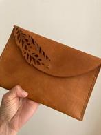 Leder clutch, Bruin, Zo goed als nieuw, Leder, Ophalen