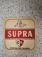 Oud bierviltje supra chevalier marin, Verzamelen, Biermerken, Ophalen of Verzenden