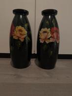 Set handgeschilderde porseleinen vazen unieke decoratie, Huis en Inrichting, Woonaccessoires | Vazen, Ophalen, Zwart, Aardewerk of Porselein