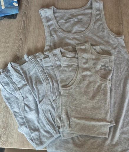 Zeeman : nieuw, 5 mouwloze shirts , marcellekes , maat L, Kleding | Heren, T-shirts, Nieuw, Maat 52/54 (L), Grijs, Ophalen of Verzenden