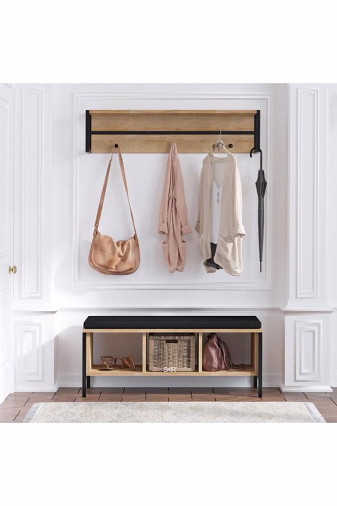 Banc et étagère porte-manteaux, Maison & Meubles, Enlèvement, Comme neuf