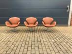 3x Fritz Hansen Swan chair in Cognac leder, NIEUW!!!, Ophalen of Verzenden, Nieuw, Metaal, Knoll vitra tecno b&b italia sede cassina artifort togo edra cor