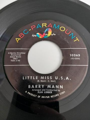 BARRY MANN. LITTLE MISS U.S.A. POPCORN 45T, Enlèvement ou Envoi, Comme neuf