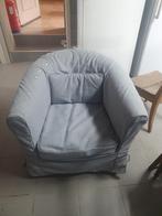 fauteuil tissus GRIS, Comme neuf, 75 à 100 cm, Moderne, Tissus