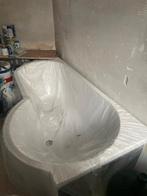 Baignoire d'angle, avec écran, douche à effet pluie, drain, Enlèvement, Neuf, Avec baignoire