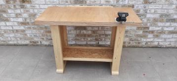 Werkbank houten werktafel stevige werkbank +incl bankschroef beschikbaar voor biedingen