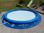 Intex-zwembad met een diameter van 3,66m met bubbelafdekking, Tuin en Terras, Ophalen, Gebruikt