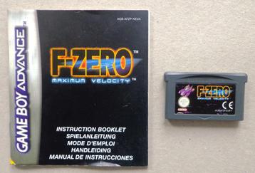 F- Zero Maximum Velocity voor de Gameboy Advance + boekje 