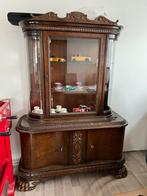 Antieke vintrine kast met leeuwenpoten, Antiek en Kunst, Ophalen