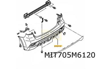 Mitsubishi ASX (7/17-) achterbumper (bij PDC) (te spuiten) O