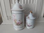limoge france porcelaine potten 2 stuks ’pioenroos", Antiek en Kunst, Antiek | Porselein, Ophalen of Verzenden