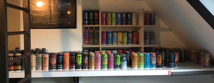 Lot de canettes de boissons énergisantes Monster, Collections, Boîte en métal, Boisson fraîche, Enlèvement ou Envoi