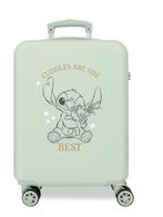 Stitch Trolley Koffer ABS Mint - Disney - Gratis Verzending, Wieltjes, 50 tot 60 cm, Hard kunststof, Nieuw