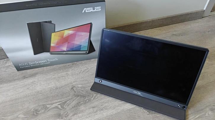 Asus Zenscreen MB16AMT, Computers en Software, Monitoren, Zo goed als nieuw, 60 Hz of minder, HDMI, USB-C, Touchscreen, Ingebouwde speakers