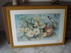 koperen theepot met bloemen litho, Ophalen of Verzenden