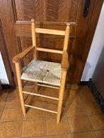 Houten kinderstoel met rieten zitvlak riet, Enlèvement, Utilisé