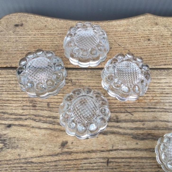 Franse antieke glazen onderzetters, Antiek en Kunst, Curiosa en Brocante, Ophalen of Verzenden