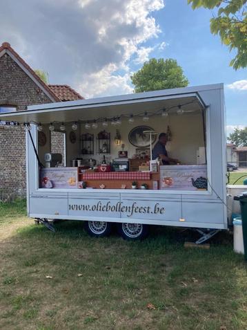 Foodtruck oliebollen frietkraam dubbel as 4 wielen, Zakelijke goederen, Horeca | Food, Ophalen, Snacks