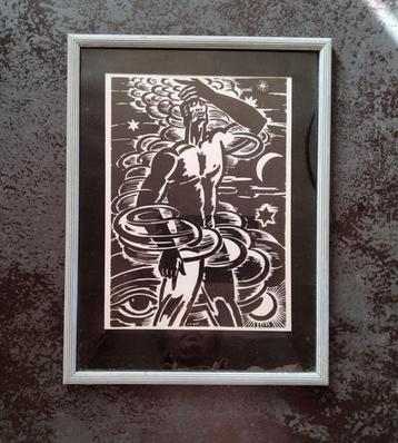 Houtsnede De Krijger 1950 van Frans Masereel beschikbaar voor biedingen