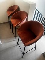 Pink velvet barkrukken 3x, Ophalen, Met voetsteun, Zo goed als nieuw, 90 cm of meer