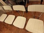 Stoelen retro 4 stuks, Huis en Inrichting, Ophalen, Zo goed als nieuw, Wit, Vier