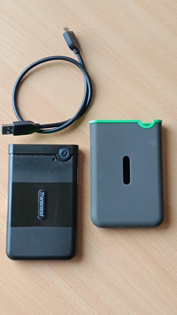 Transcend externe harde schijf van 1 TB, Computers en Software, Harde schijven, Zo goed als nieuw, Laptop, Extern, HDD, USB, Ophalen