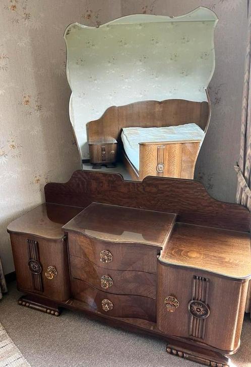 Kaptafel uit de jaren 50 Art Deco, Huis en Inrichting, Tafels | Kaptafels, Gebruikt, 150 tot 200 cm, 100 tot 150 cm, Hout, Ophalen