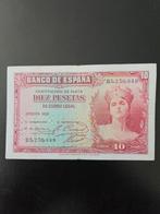 10 pesetas Spanje 1935 jaar, Postzegels en Munten, Ophalen of Verzenden, Overige landen, Los biljet
