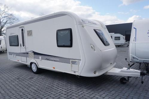 Mooie 4pers.Hobby met mover, voortent, fietsrek, rondzit, Caravans en Kamperen, Caravans, Bedrijf, tot en met 4, Rondzit, Hobby