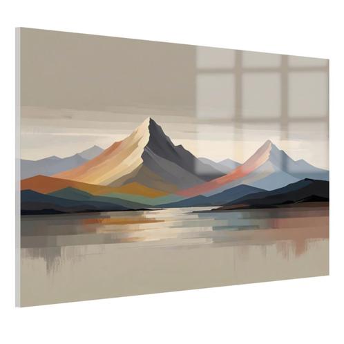 Paysage de montagne abstrait aux tons colorés Peinture sur v, Maison & Meubles, Accessoires pour la Maison | Peintures, Dessins & Photos