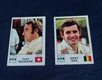 2 Panini stickers cards 1974  F1 ' J. Ickx / Clay Regazonni, Verzamelen, Ophalen of Verzenden, Zo goed als nieuw, Sport