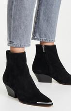 SERGIO ROSSI CARLA SUÈDE ENKELLAARSJES, 39, (NEW €985)💖💖💖, Kleding | Dames, Verzenden, Zwart, Lage of Enkellaarzen, Zo goed als nieuw