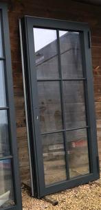 Nieuwe steel look aluminium achterdeur carbon zwart 9005S, Doe-het-zelf en Bouw, Deuren en Vliegenramen, Ophalen, Nieuw, Glas