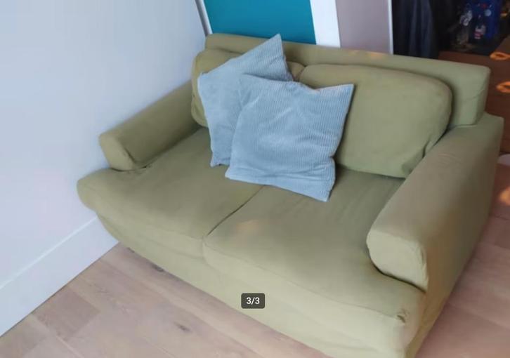 TE KOOP BANK 2-ZITS STOF IN GOEDE STAAT, Huis en Inrichting, Zetels | Zetels, Gebruikt, Rechte bank, Tweepersoons, 150 tot 200 cm