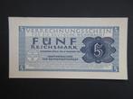 5 Reichsmark 1944 Duitsland Wehrmacht Legergeld WW2 UNC (02), Verzamelen, Overige soorten, Overige typen, Verzenden