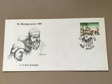 enveloppe H. Bloedprocessie 1989 met stempel  beschikbaar voor biedingen