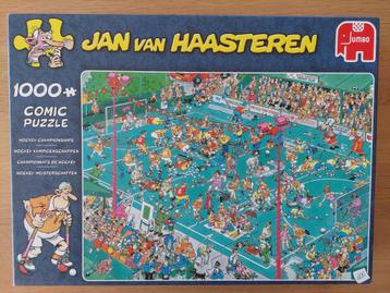 puzzle 1000 pièces - Jumbo Van Haasteren - hockey, Enlèvement ou Envoi, 500 à 1500 pièces, Comme neuf, Puzzle