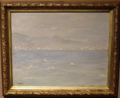 Mooi zeezicht in olieverf, Antiek en Kunst, Kunst | Schilderijen | Klassiek, Verzenden