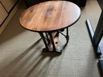 Ovalen bijzettafeltje eik, Huis en Inrichting, Tafels | Bijzettafels, 55 tot 75 cm, Zo goed als nieuw, Ovaal, Hout